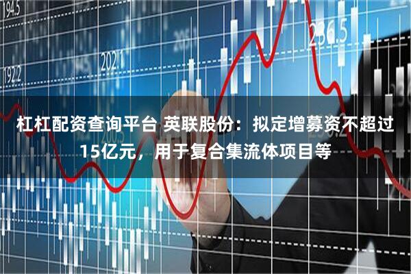 杠杠配资查询平台 英联股份：拟定增募资不超过15亿元，用于复合集流体项目等